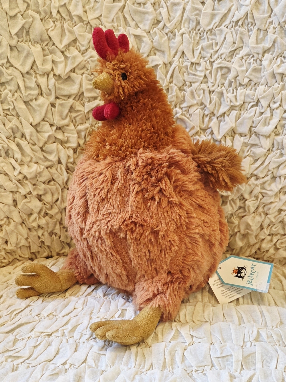 Jellycat Cecile Chicken Ginger Plush With Tussly Texture